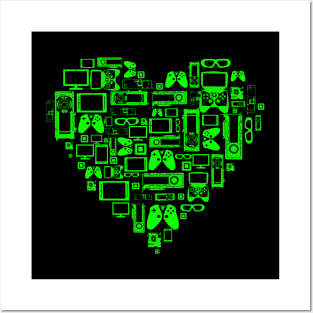 Gamer Heart Posters and Art